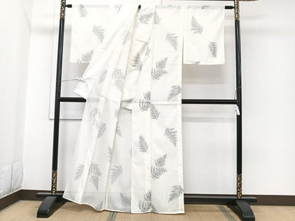 平和屋着物＊夏物　小紋　絽　草木文　洗える着物　未使用　CABI3702xi
