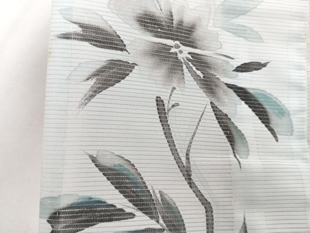 平和屋着物＊夏物　訪問着　絽　手描き　枝草花文　洗える着物　CABI3705xi