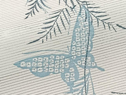 平和屋着物＊夏物　小紋　絽　草木舞蝶文　洗える着物　CABI3706xi