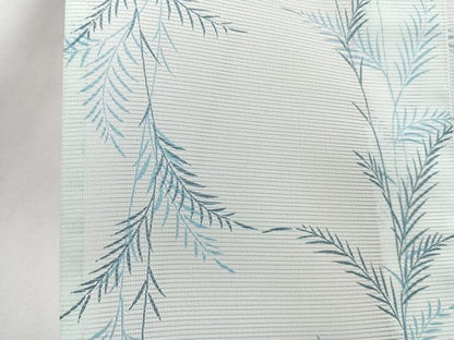 平和屋着物＊夏物　小紋　絽　草木舞蝶文　洗える着物　CABI3706xi