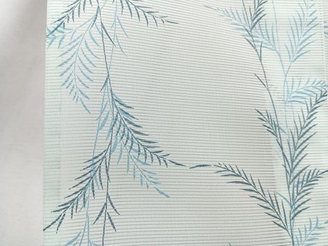 平和屋着物＊夏物　小紋　絽　草木舞蝶文　洗える着物　CABI3706xi