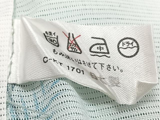 平和屋着物＊夏物　小紋　絽　草木舞蝶文　洗える着物　CABI3706xi