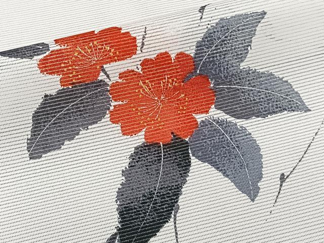 平和屋着物＊夏物　小紋　絽　草花文　洗える着物　CABI3710xi
