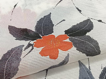 平和屋着物＊夏物　小紋　絽　草花文　洗える着物　CABI3710xi