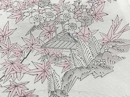 平和屋着物＊夏物　小紋　絽　風景花文　洗える着物　未使用　CABI3714xi