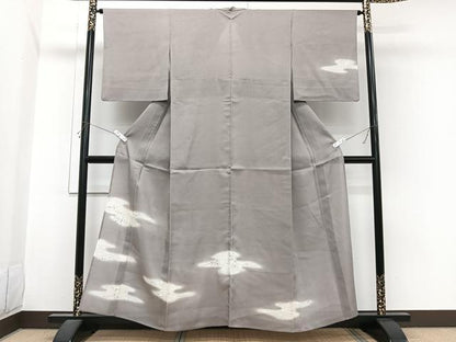 平和屋着物＊夏物　訪問着　紗紬　こぼれ松葉　暈し染め　正絹　逸品　CABI3720xi