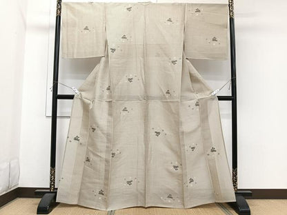 平和屋着物＊夏物　紗紬　跳兎　正絹　逸品　CABI3721xi