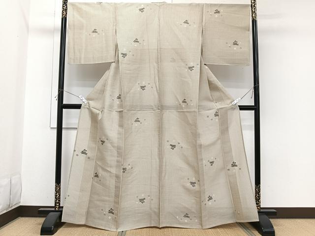 平和屋着物＊夏物　紗紬　跳兎　正絹　逸品　CABI3721xi