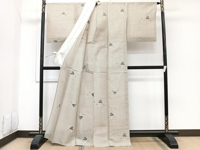 平和屋着物＊夏物　紗紬　跳兎　正絹　逸品　CABI3721xi