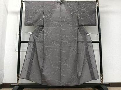 平和屋着物＊夏物　小紋　芝重ね紋紗　正絹　逸品　CABI3724xi