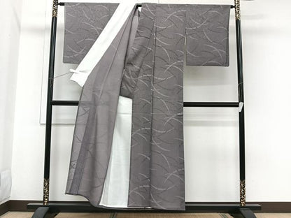 平和屋着物＊夏物　小紋　芝重ね紋紗　正絹　逸品　CABI3724xi