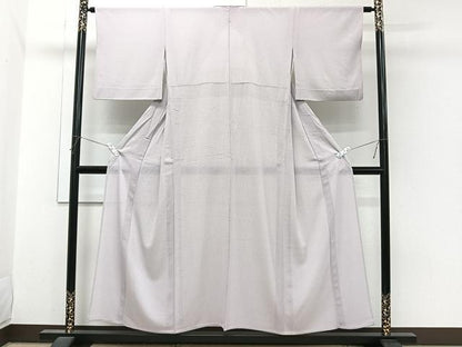 平和屋着物＊夏物　江戸小紋　絽縮緬　鮫小紋柄　両面染　正絹　逸品　CABI3726xi
