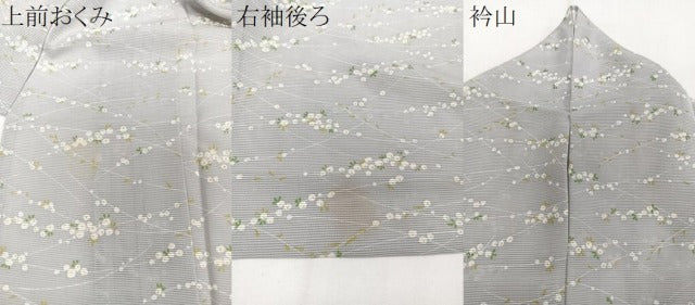 平和屋着物＊夏物　小紋　絽　芝草花文　正絹　逸品　CABI3727xi