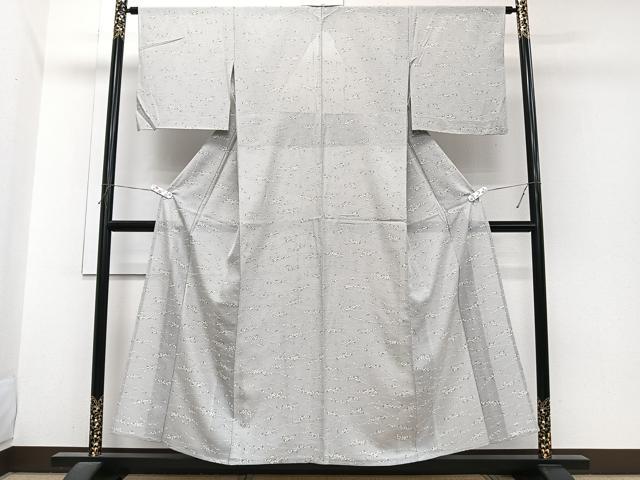 平和屋着物＊夏物　小紋　絽　芝草花文　正絹　逸品　CABI3727xi