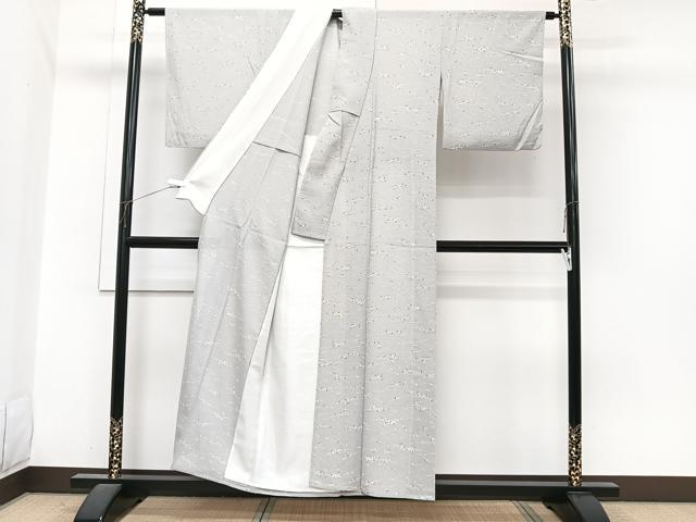 平和屋着物＊夏物　小紋　絽　芝草花文　正絹　逸品　CABI3727xi