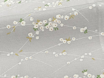 平和屋着物＊夏物　小紋　絽　芝草花文　正絹　逸品　CABI3727xi
