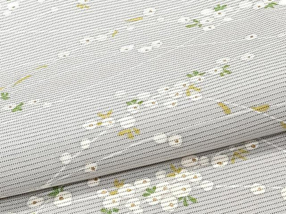 平和屋着物＊夏物　小紋　絽　芝草花文　正絹　逸品　CABI3727xi