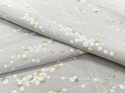 平和屋着物＊夏物　小紋　絽　芝草花文　正絹　逸品　CABI3727xi
