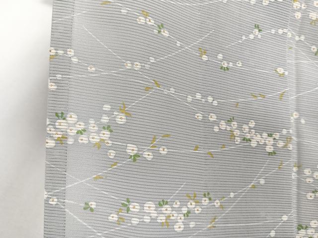 平和屋着物＊夏物　小紋　絽　芝草花文　正絹　逸品　CABI3727xi