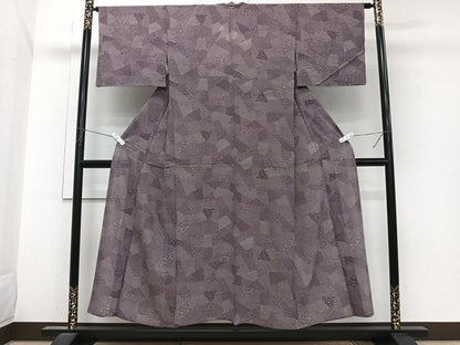 平和屋着物＊夏物　江戸小紋　絽　切嵌花文　正絹　逸品　CABI3734xi