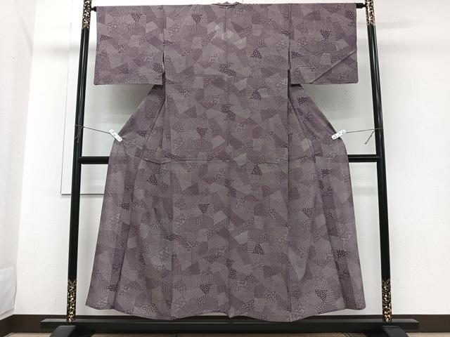 平和屋着物＊夏物　江戸小紋　絽　切嵌花文　正絹　逸品　CABI3734xi