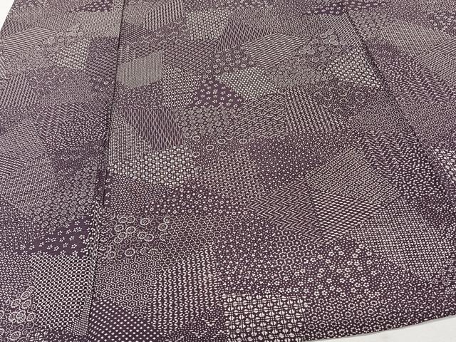 平和屋着物＊夏物　江戸小紋　絽　切嵌花文　正絹　逸品　CABI3734xi