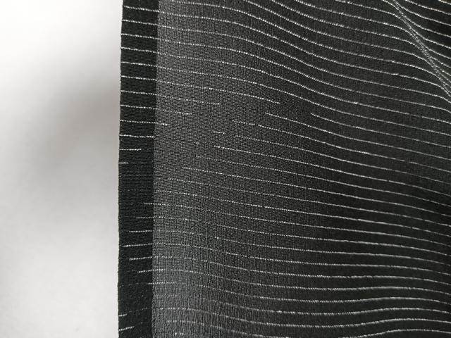 平和屋着物＊夏物　小紋　紗　青海波文　銀通し地　正絹　逸品　CABI3735xi
