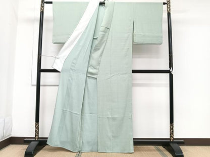 平和屋着物＊夏物　小紋　絽縮緬　杢目文　洗える着物　CABI3736xi