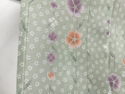 平和屋着物＊夏物　小紋　絽　枝垂れ花文　洗える着物　CABI3738xi