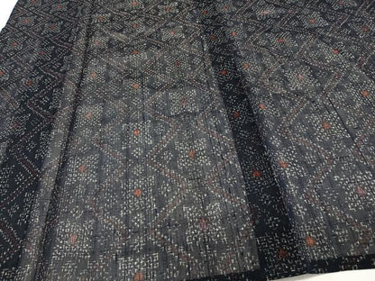 平和屋着物＊夏物　紗紬　菱間道　正絹　逸品　CABI3746xi