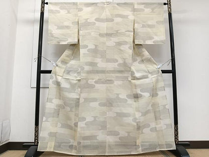 平和屋着物＊夏物　本場大島紬　薩摩結城　絵霞文　正絹　逸品　CABI3749xi