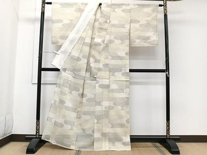 平和屋着物＊夏物　本場大島紬　薩摩結城　絵霞文　正絹　逸品　CABI3749xi