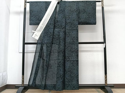平和屋着物＊夏物　本場大島紬　夏大島　草花文　やまと誂製　正絹　逸品　CABI3751xi
