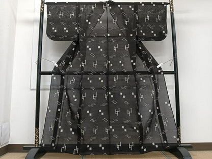 平和屋着物＊夏物　本場琉球絣　夏琉球絣　正絹　逸品　CABI3754xi
