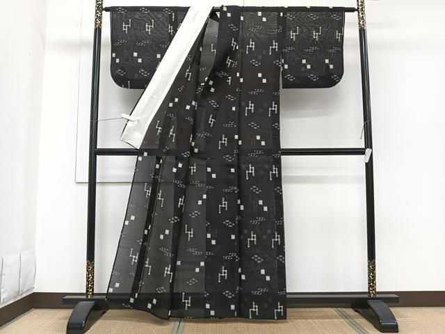 平和屋着物＊夏物　本場琉球絣　夏琉球絣　正絹　逸品　CABI3754xi