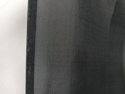 平和屋着物＊夏物　小紋　紗　雪輪重ね文　黒地　正絹　逸品　CABI3771xi