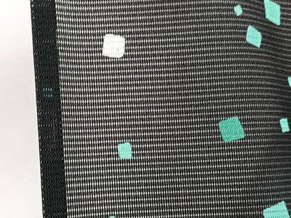 平和屋着物＊夏物　小紋　絽　箔散らし柄　黒地　洗える着物　CABI3780xi