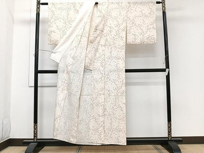 平和屋着物＊夏物　小紋　絽　魚　正絹　逸品　CABI3782xi