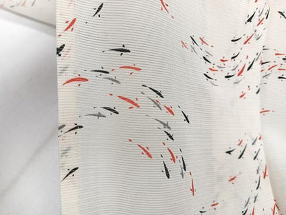 平和屋着物＊夏物　小紋　絽　魚　正絹　逸品　CABI3782xi