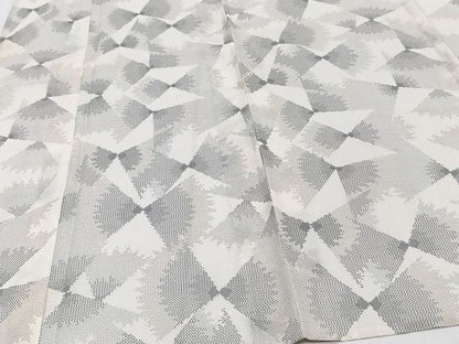 平和屋着物＊夏物　夏大島　幾何学文　正絹　逸品　CABI3786xi