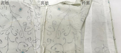 平和屋着物＊夏物　小紋　絽　花唐草文　正絹　逸品　CABI3787xi