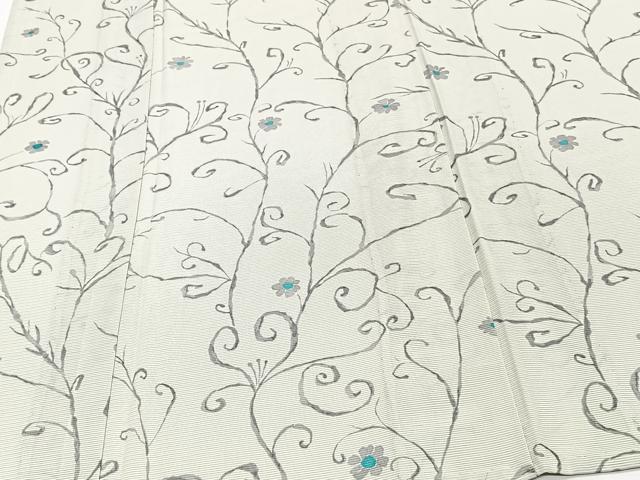 平和屋着物＊夏物　小紋　絽　花唐草文　正絹　逸品　CABI3787xi