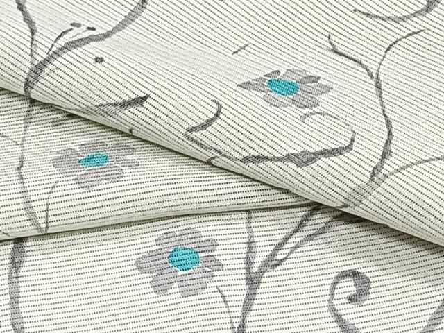 平和屋着物＊夏物　小紋　絽　花唐草文　正絹　逸品　CABI3787xi