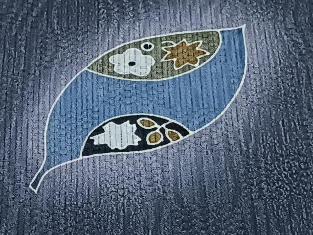 平和屋着物＊夏物　訪問着　市松紋絽　落ち葉　暈し染め　正絹　逸品　CABI3790xi