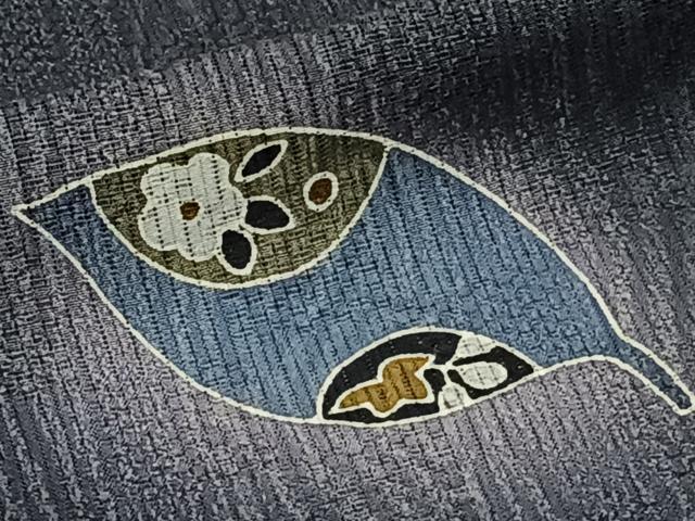 平和屋着物＊夏物　訪問着　市松紋絽　落ち葉　暈し染め　正絹　逸品　CABI3790xi