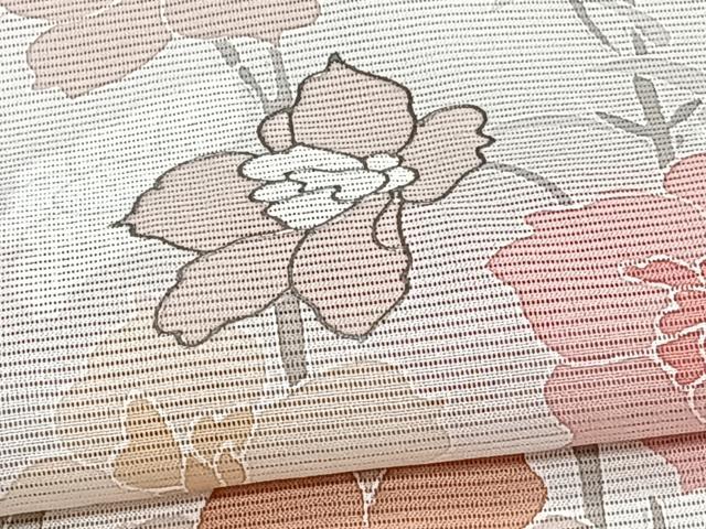 平和屋着物＊夏物　訪問着　絽　枝草花文　金彩　正絹　逸品　CABI3791xi
