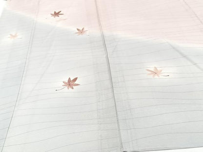 平和屋着物＊夏物　訪問着　絽　楓文　正絹　逸品　CABI3793xi