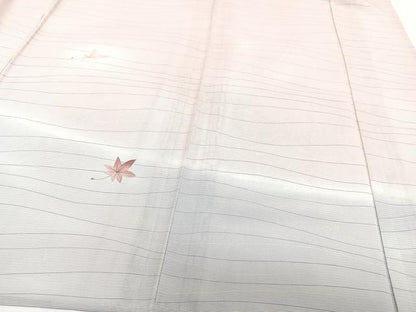 平和屋着物＊夏物　訪問着　絽　楓文　正絹　逸品　CABI3793xi