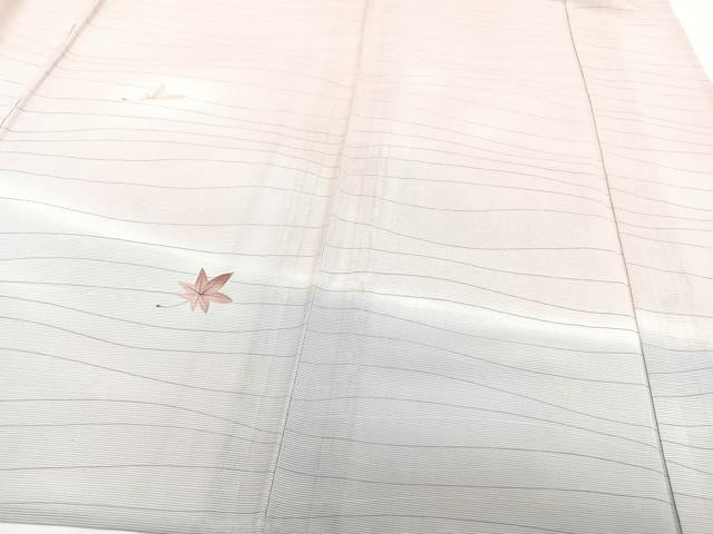 平和屋着物＊夏物　訪問着　絽　楓文　正絹　逸品　CABI3793xi