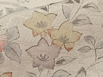平和屋着物＊夏物　訪問着　紗　手描き　枝花青海波文　暈し染め　正絹　逸品　CABI3794xi
